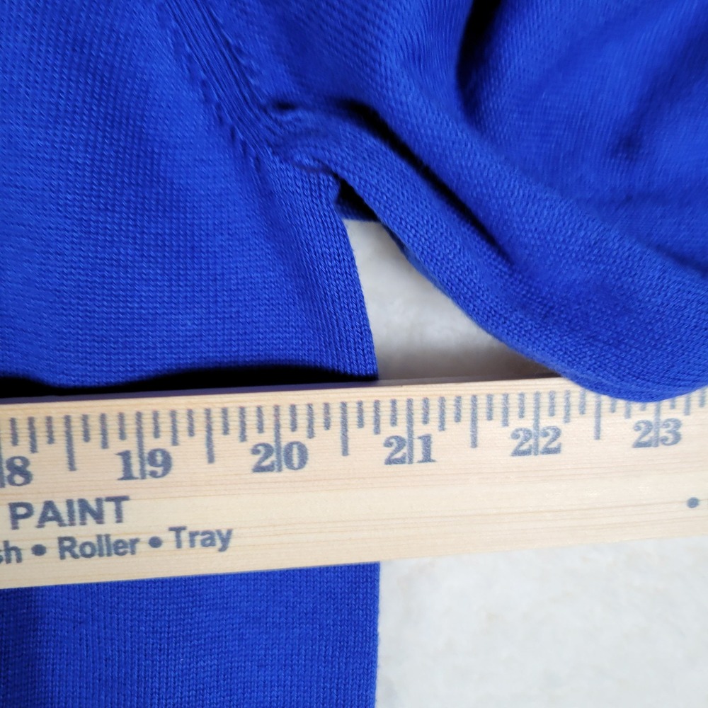 Brooks Brothers Supima Cotton V-Neck Sweater Royal Blue Striped Trim Mens L - Picture 11 of 11